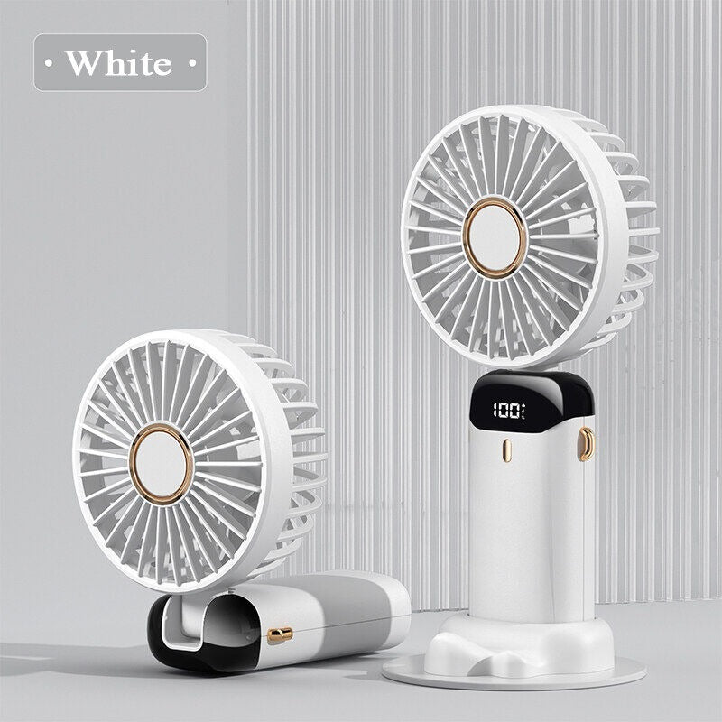 Digital Display Portable Mini Fan  (Random Color)