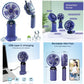 Digital Display Portable Mini Fan  (Random Color)