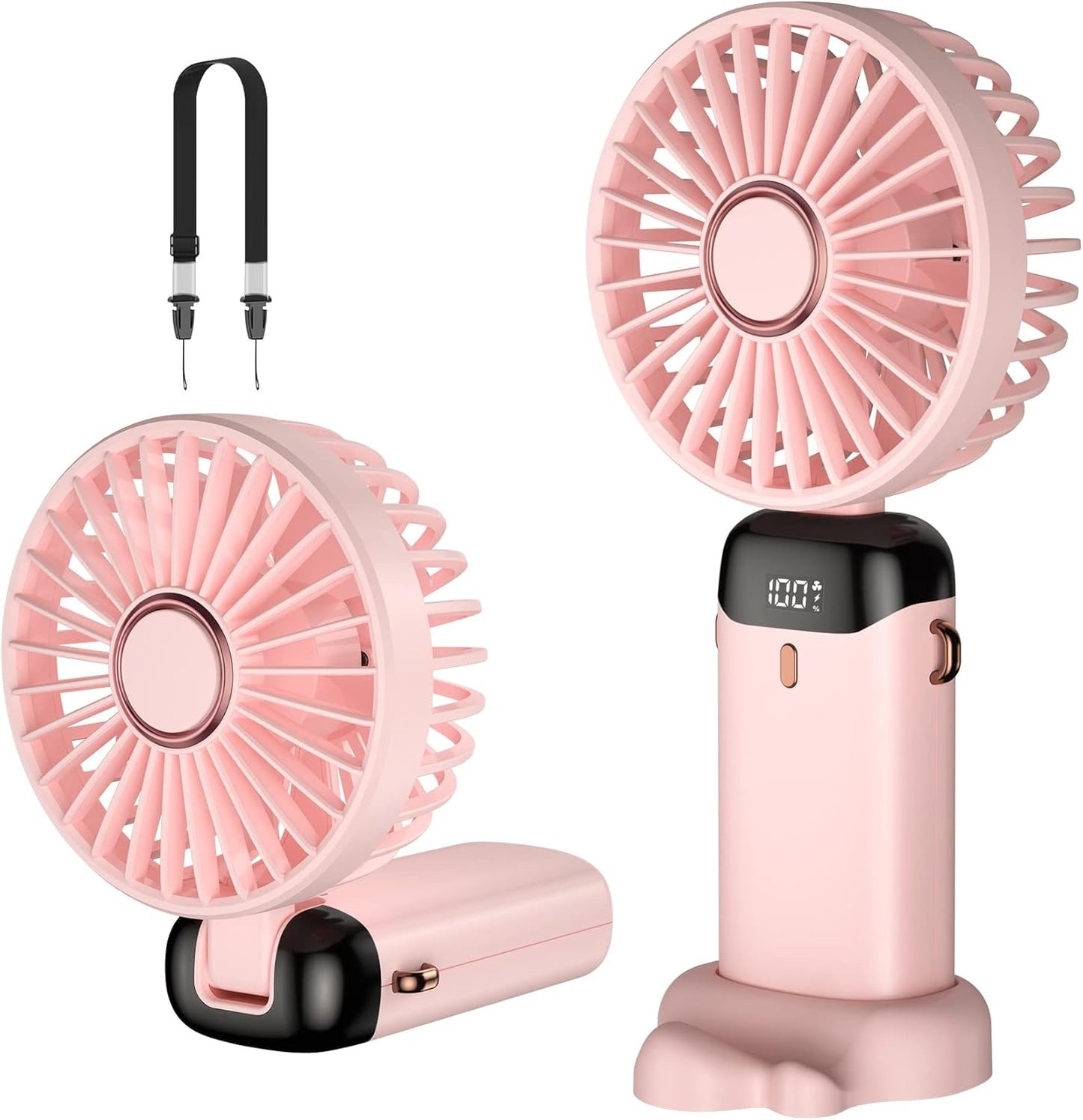 Digital Display Portable Mini Fan  (Random Color)