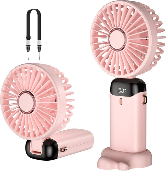 Digital Display Portable Mini Fan  (Random Color)